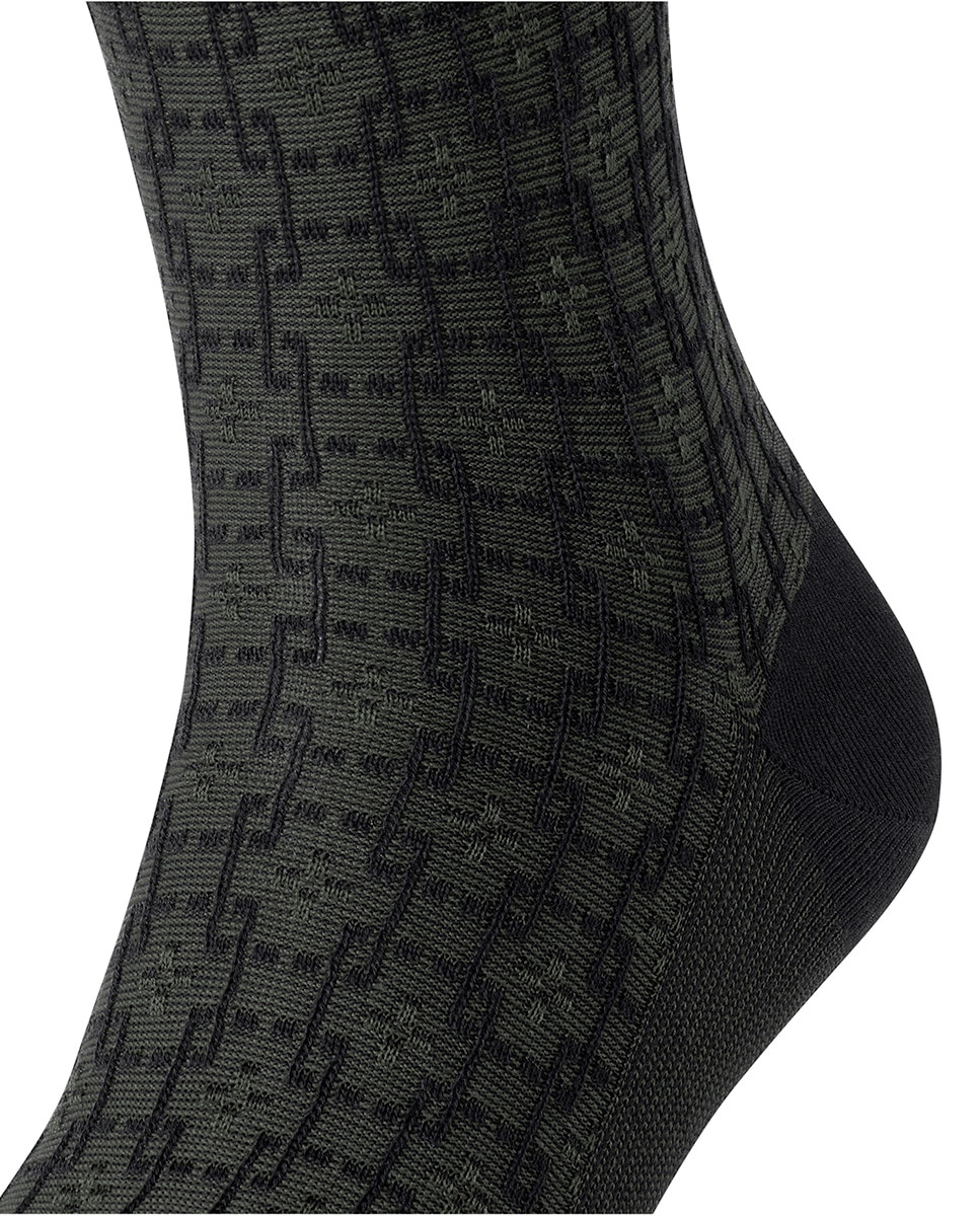 Meias Elegantes de Algodão Mercerizado Preto-5