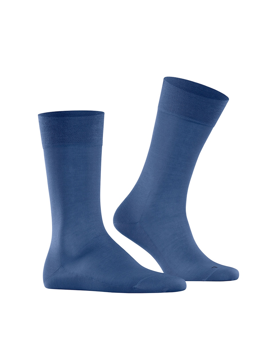 Calcetín caballero sensitive de algodón mercerizado - Falke - Azul Azul-1
