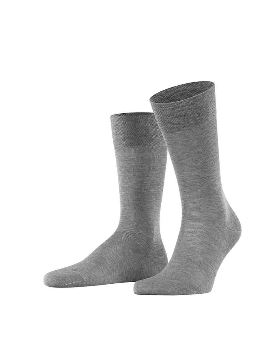 Meias Sensitive de Algodão Mercerizado Cinzento-claro-2