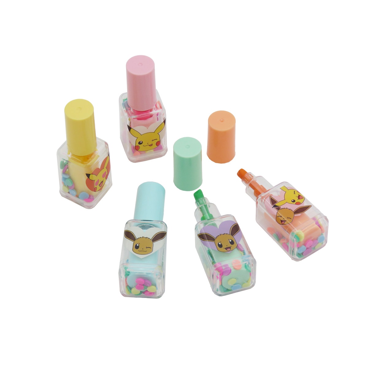 Set 5 marcadores texto fluor Pokémon Flowers CyP Brands bege malva multicolor Bege-1