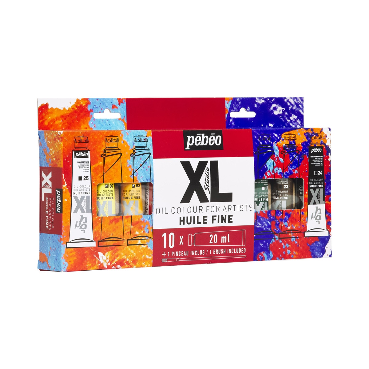 Pack Oleo XL 10 tubos 20ml surtidos con brocha Pebeo 4