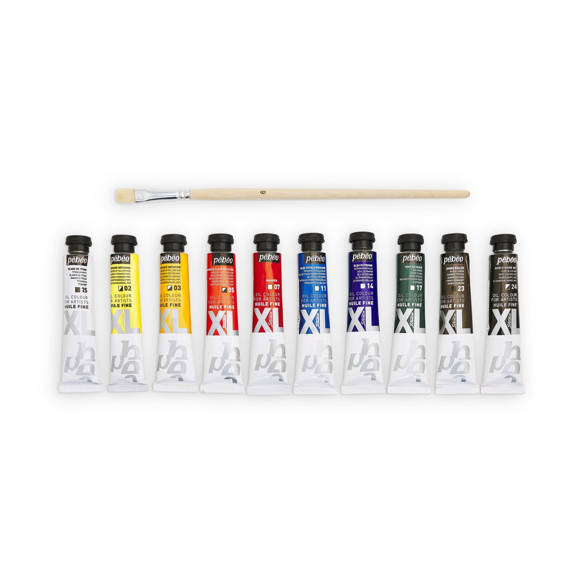 Pack Oleo XL 10 tubos 20ml surtidos con brocha Pebeo 3
