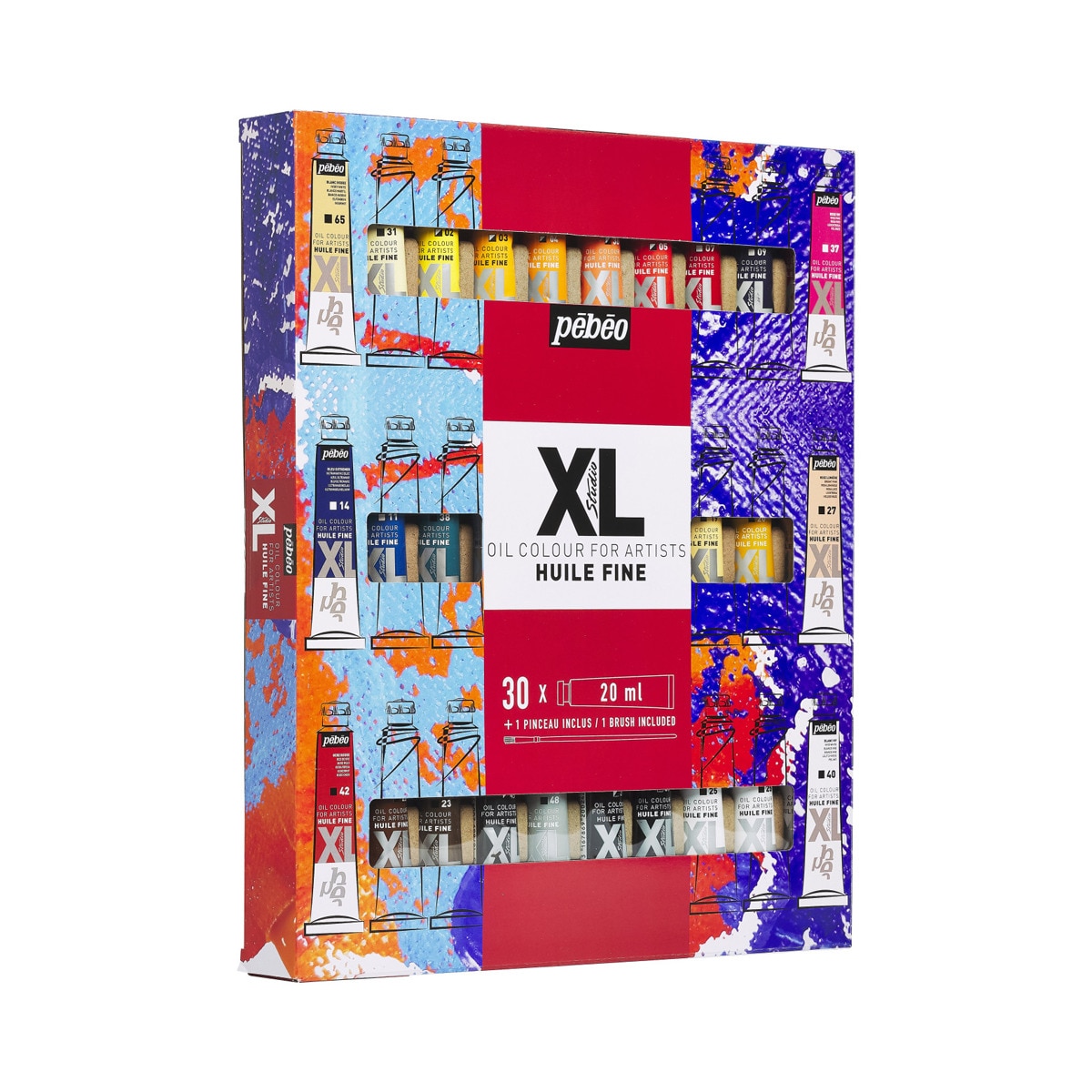Pack Oleo XL 30 tubos 20ml surtidos con brocha Pebeo 4