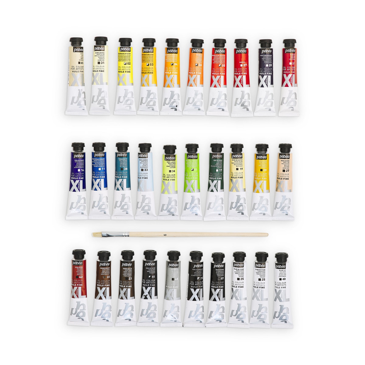 Pack Oleo XL 30 tubos 20ml surtidos con brocha Pebeo 3