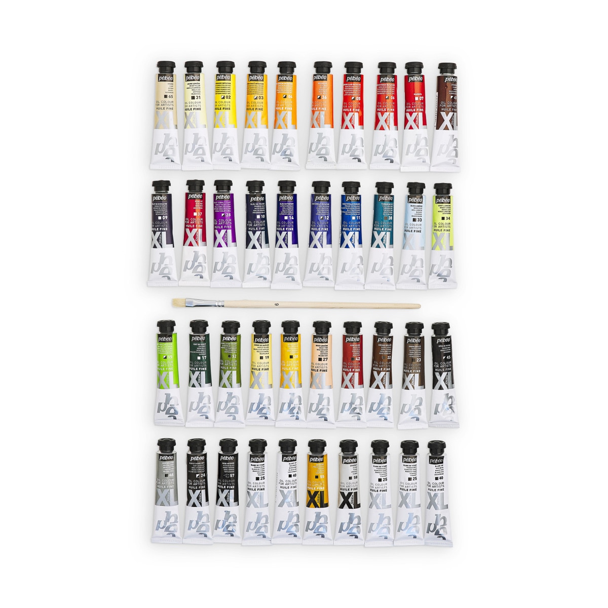 Pack Oleo XL 40 tubos 20ml surtidos con brocha Pebeo 3