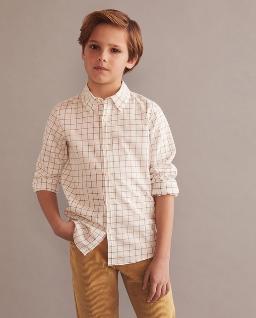 Imagem 0 de Camisa aos Quadrados Grandes de Menino