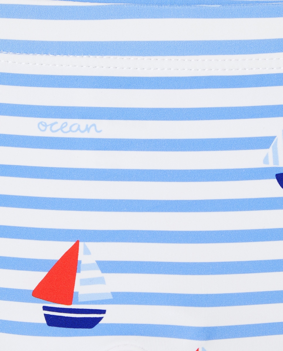 Boxers de Bebé com Patch de Barco Azul-3