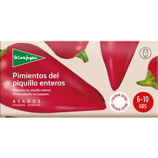 pimientos del piquillo enteros asados extra 6-10 unidades lata 150 g neto escurrido - El Corte Ingles