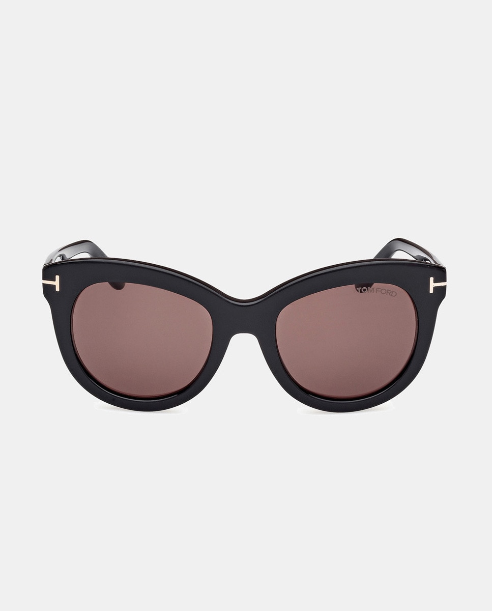 Óculos de Sol Olho de Gato em Acetato - Preto Preto-1