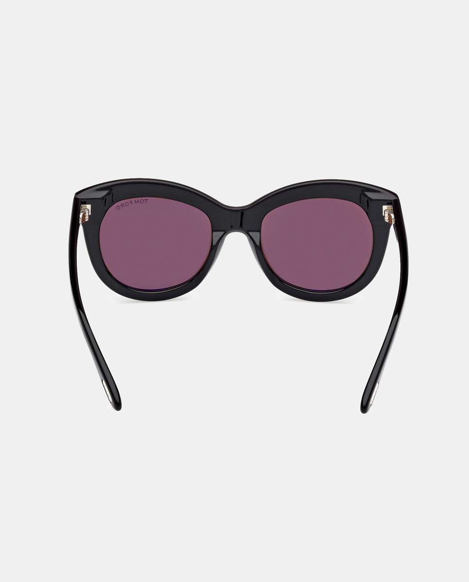 Óculos de Sol Olho de Gato em Acetato - Preto Preto-4