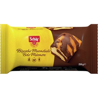 bizcocho marmolado sin gluten, sin lactosa y sin aceite de palma envase 250 g - Schar