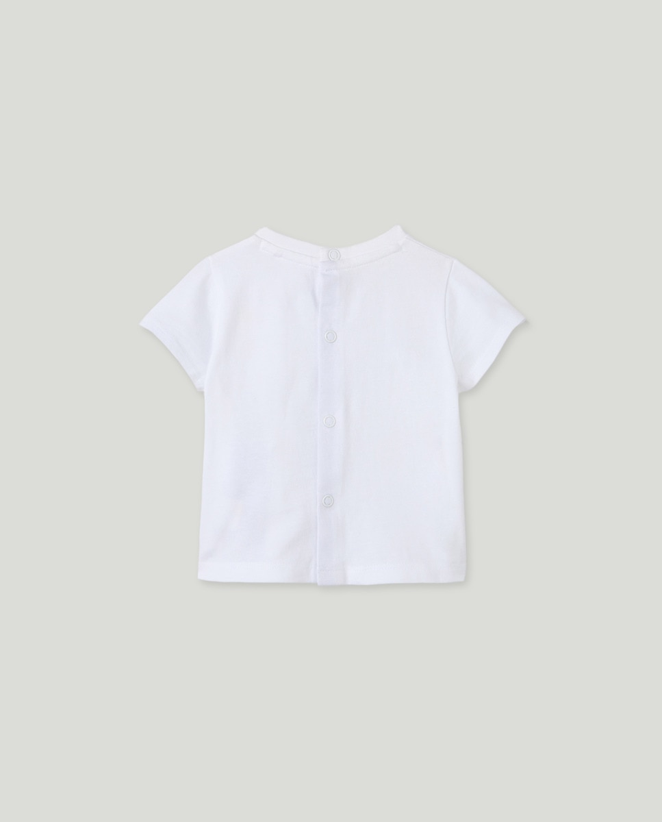 T-shirt de Bebé com Bolso Branco-2