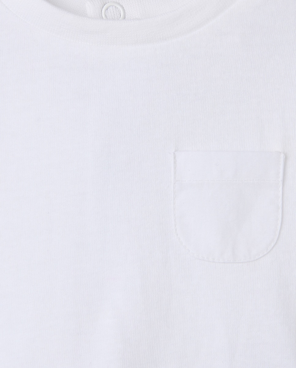 T-shirt de Bebé com Bolso Branco-3