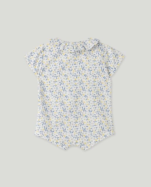 Pijama de bebé corto popelin estampado