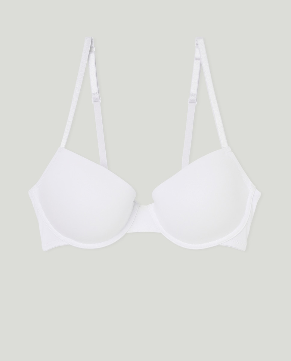 Sujetador básico microfibra copa c Blanco-3