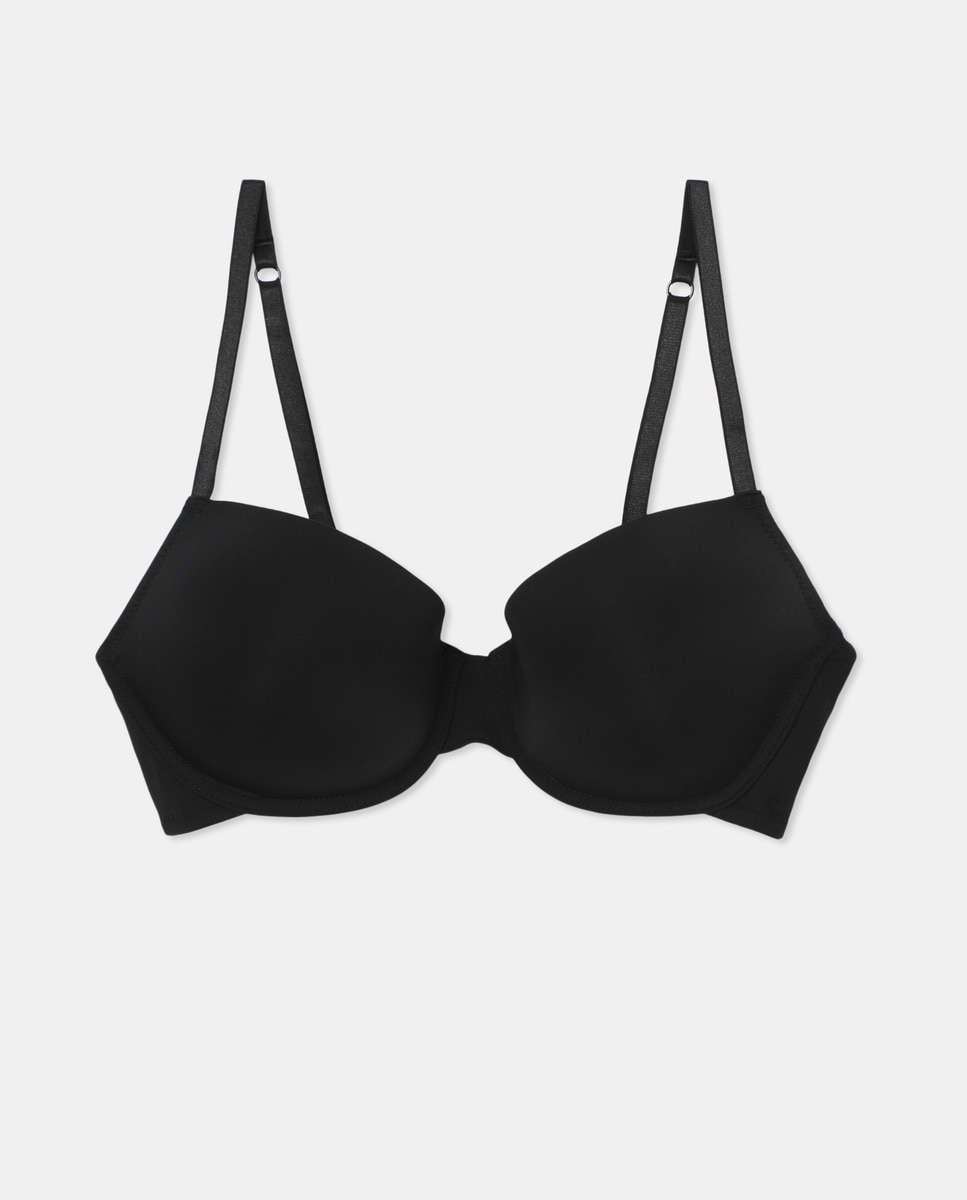 Sujetador básico microfibra copa c Negro-3