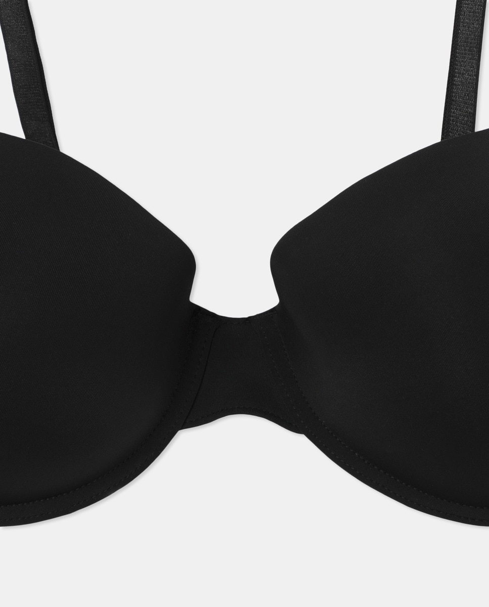 Sujetador básico microfibra copa c Negro-4