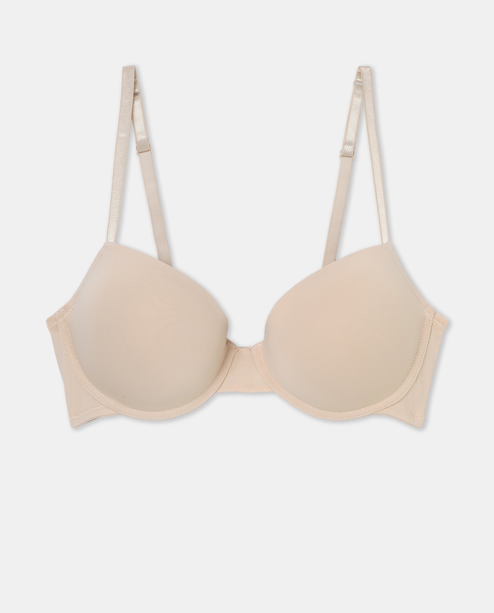Sujetador básico microfibra copa c Nude-3
