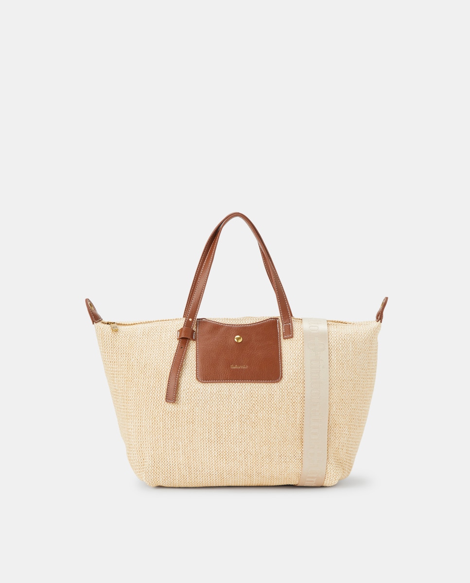 Mala Shopper de Nylon com Várias Alças Vison Claro-1