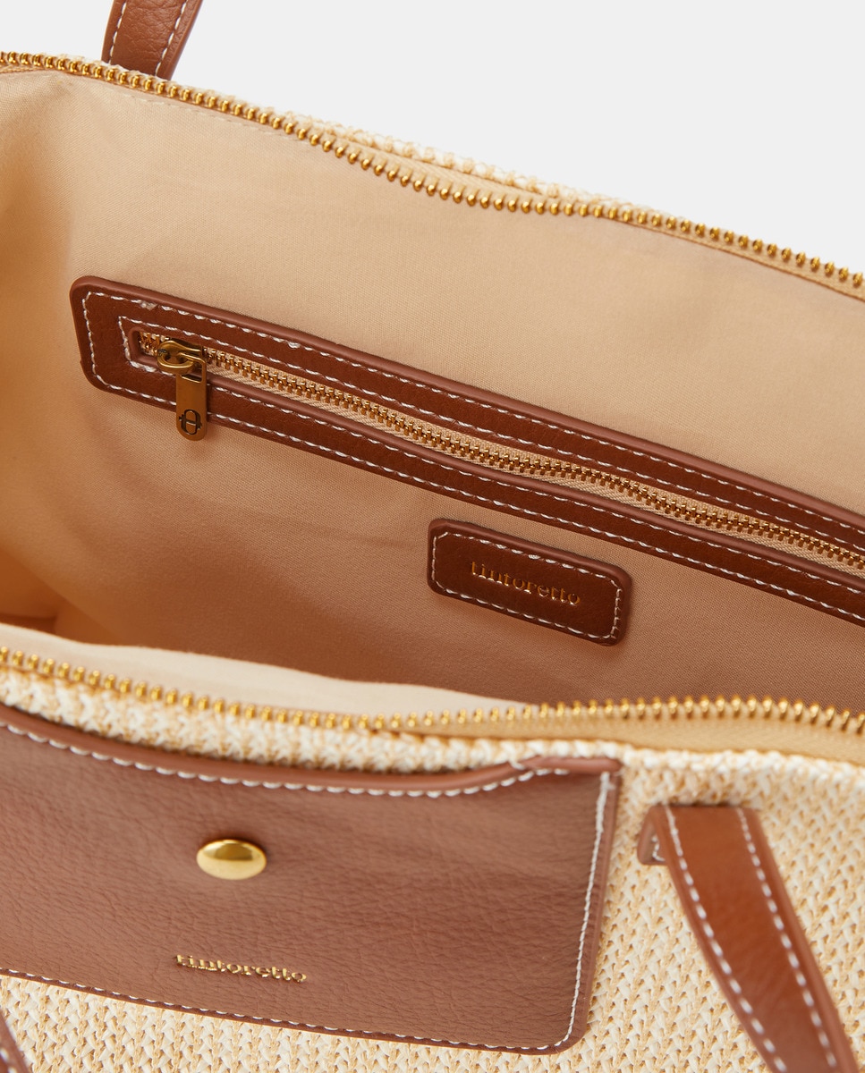 Mala Shopper de Nylon com Várias Alças Vison Claro-3