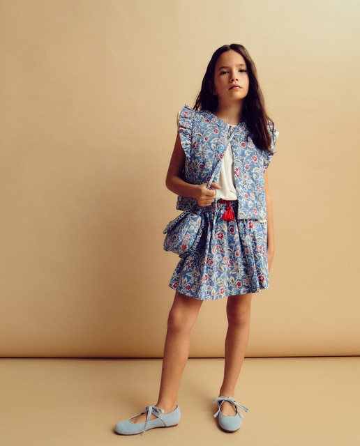 Imagen 0 de Falda estampada de niña con borla