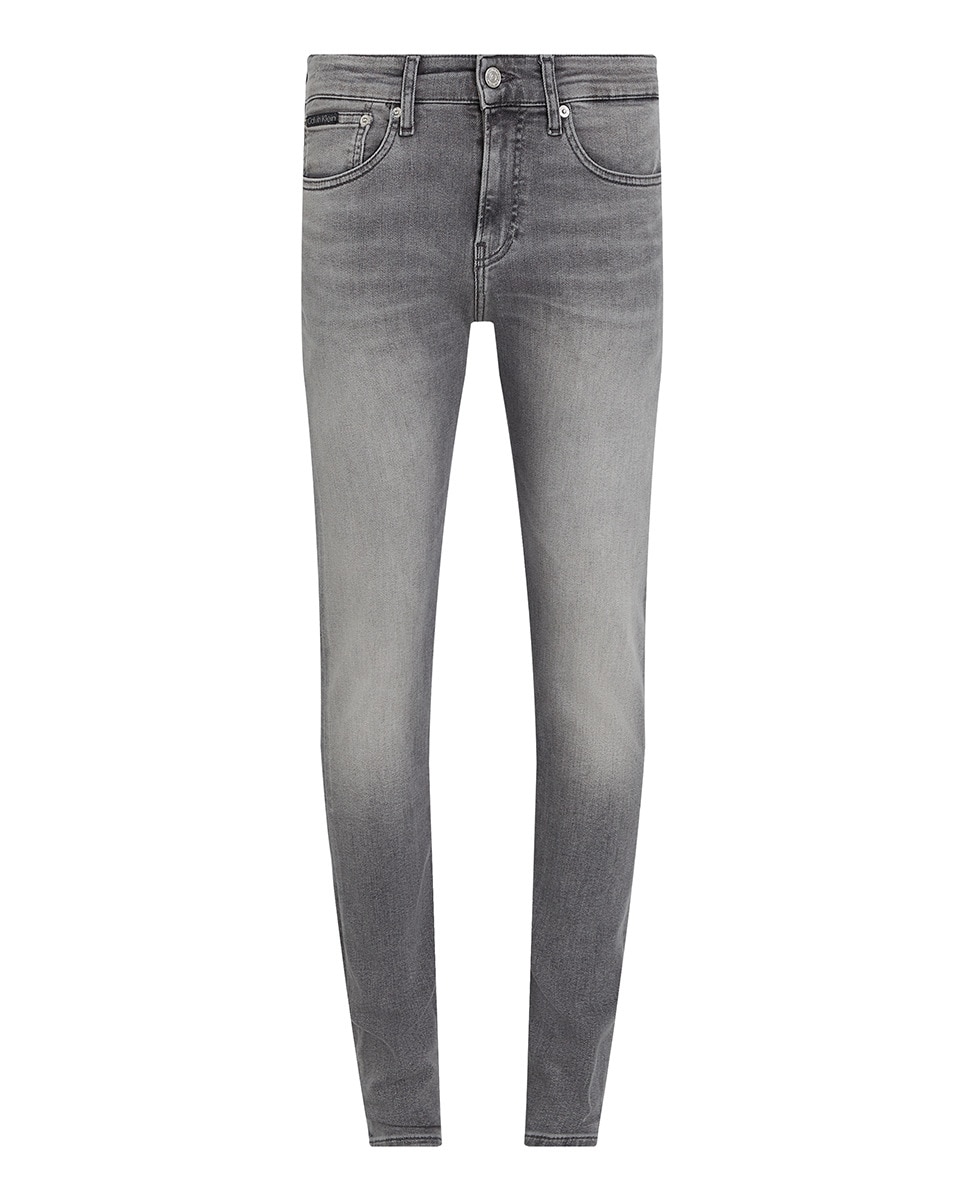 Jeans Skinny Fit de Cintura Baixa Cinzento-5