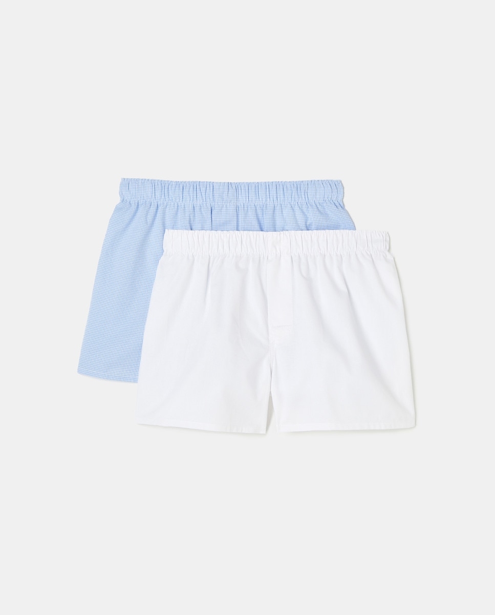 Pack 2 de niño boxer popelin de niño Azul-1