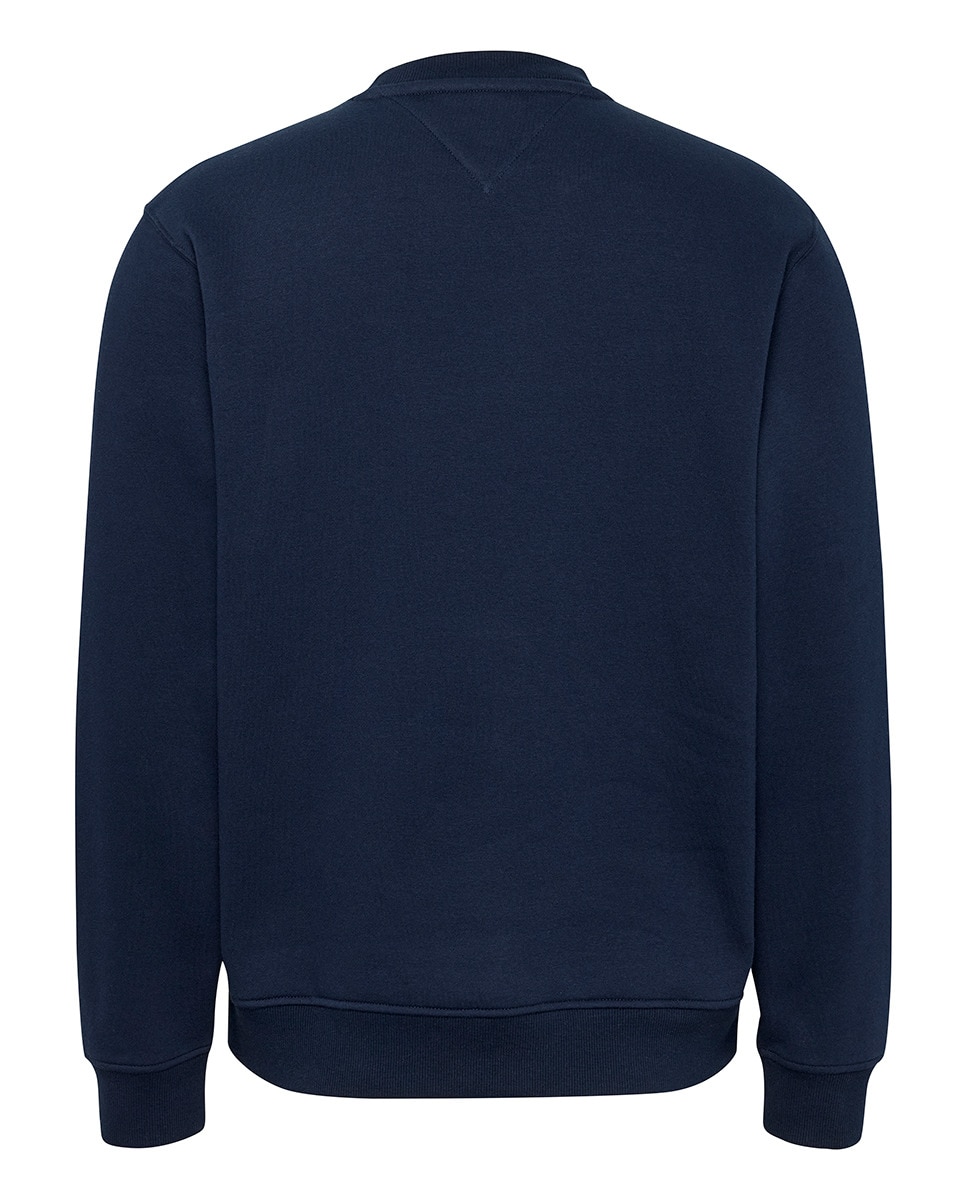 Sweatshirt de Decote Redondo com Logótipo de Bandeira Azul-marinho-5