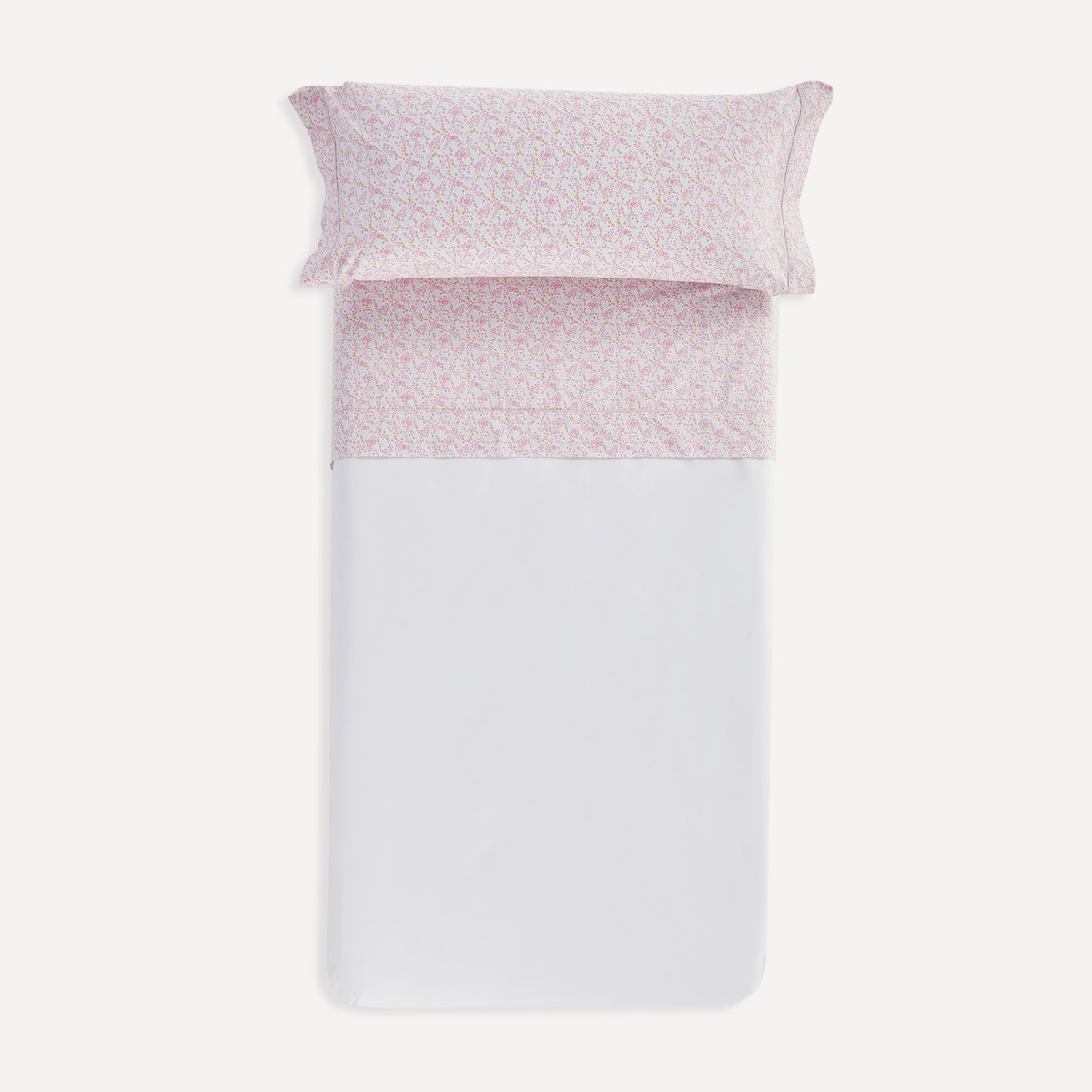 Juego de sábanas infantil con bajera Prímula Basics El Corte Inglés Rosa-3