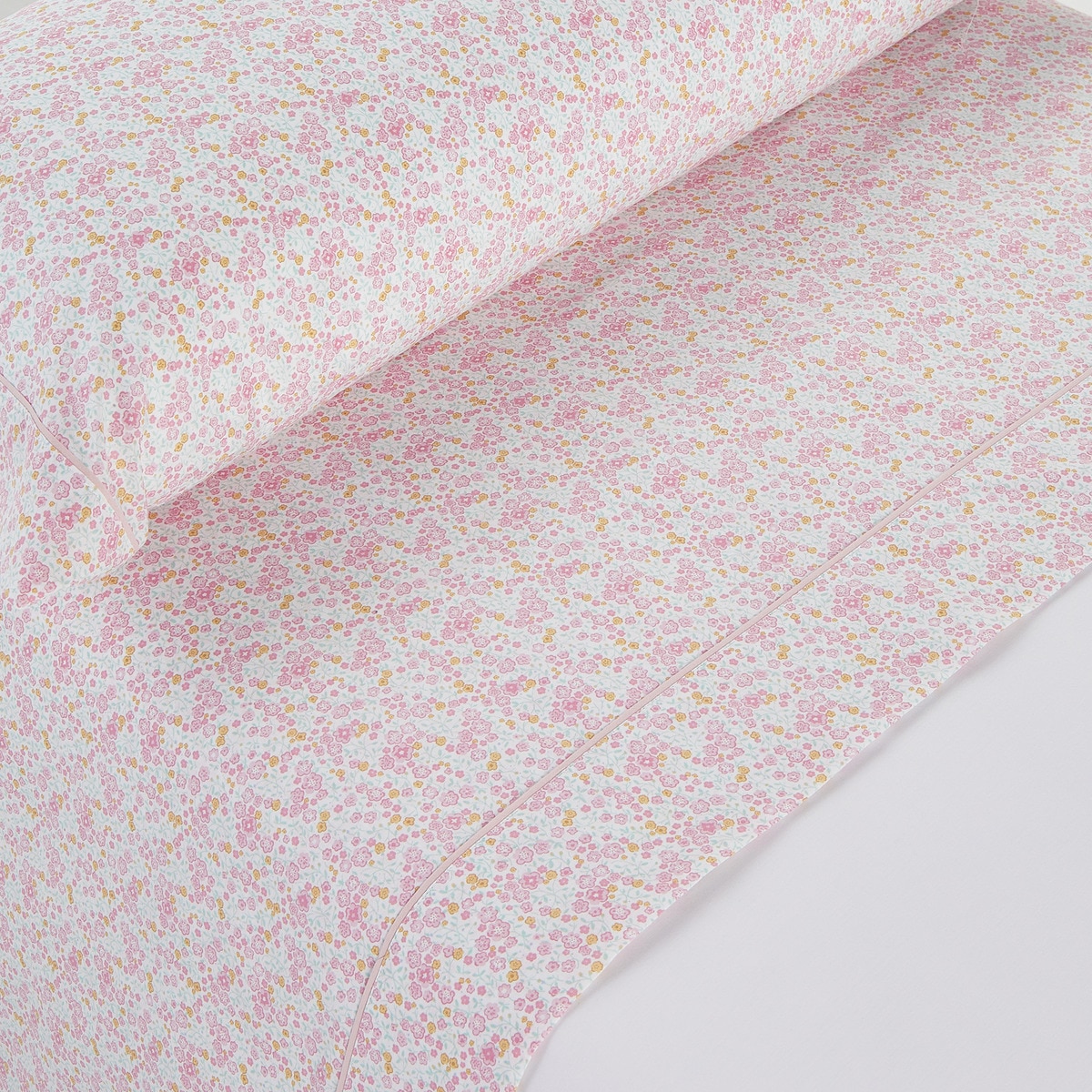 Juego de sábanas infantil con bajera Prímula Basics El Corte Inglés Rosa-1