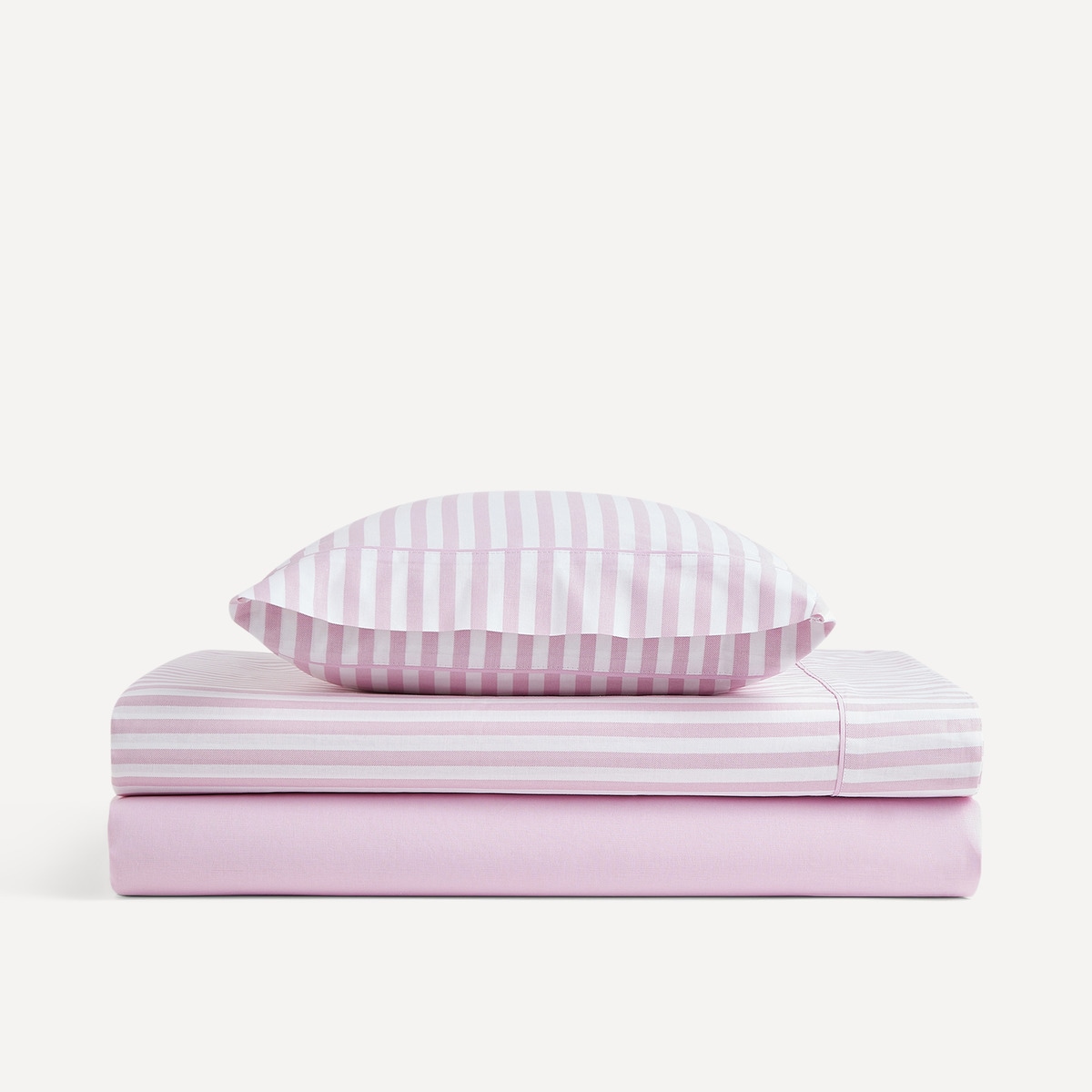 Conjunto de Lençóis com Lençol Ajustável Riscas Rosa-5