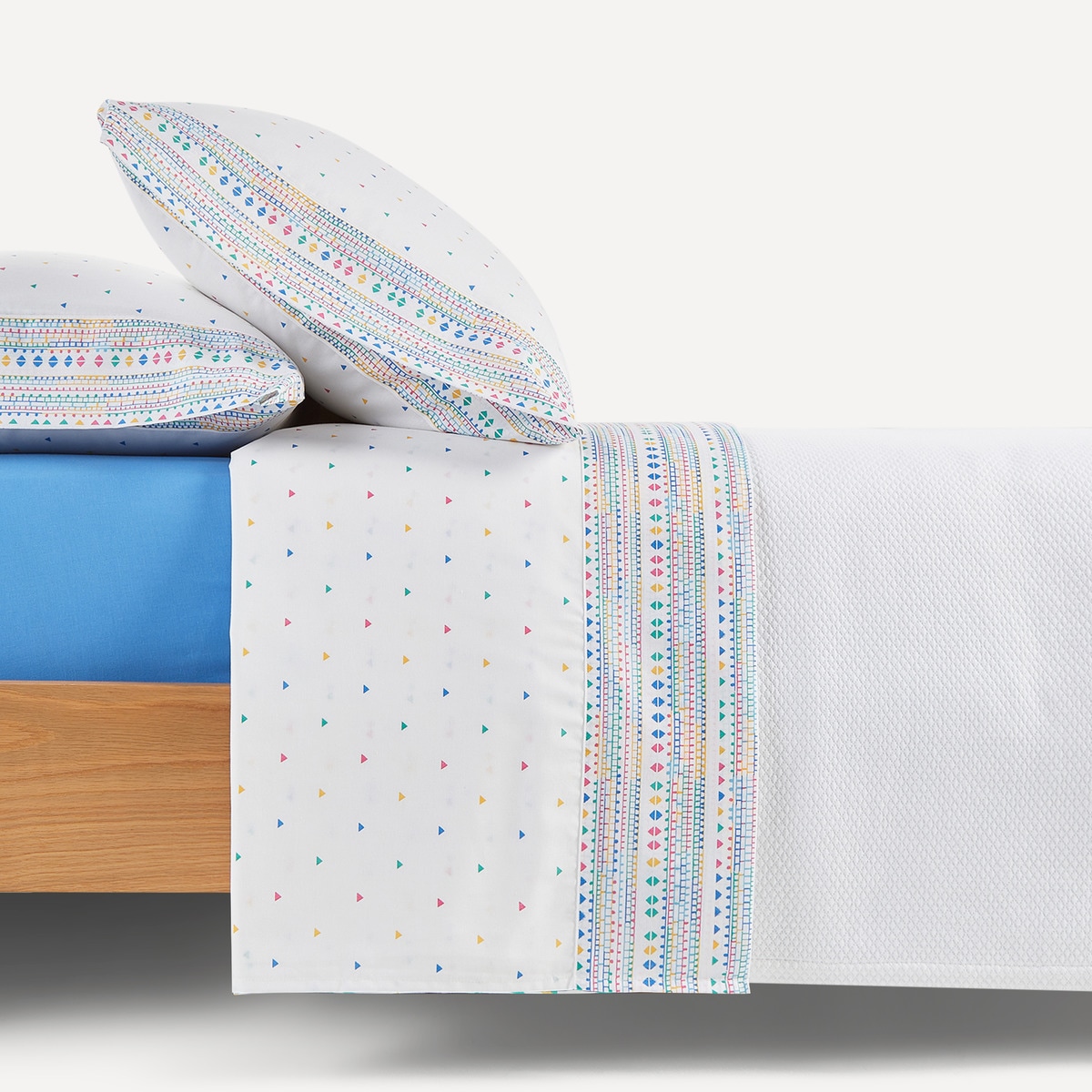 Conjunto de Lençóis com Lençol Ajustável Acapulco Azul-2