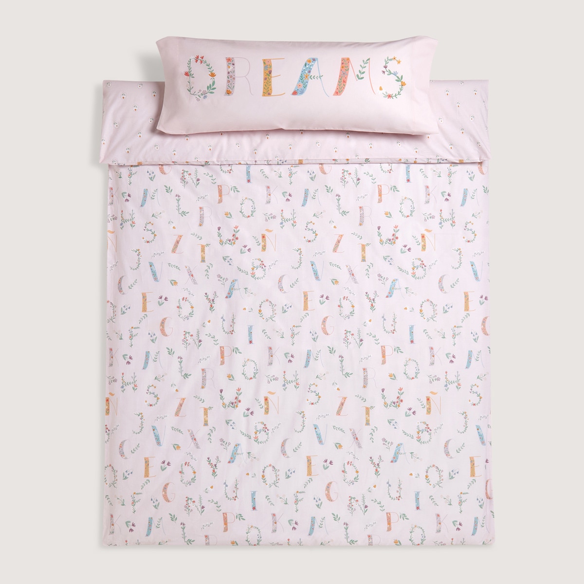 Conjunto de Capa de Edredão de Algodão Flora Minihome Multicolor-6