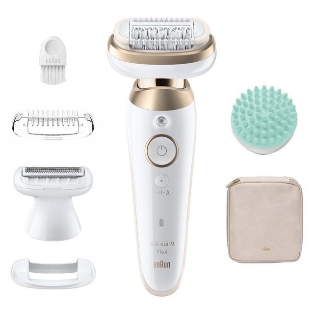 Imagem 0 de Depiladora de Arranque Braun Silk·épil 9 Flex 9-071 3D Multizonas - Branco e Dourado