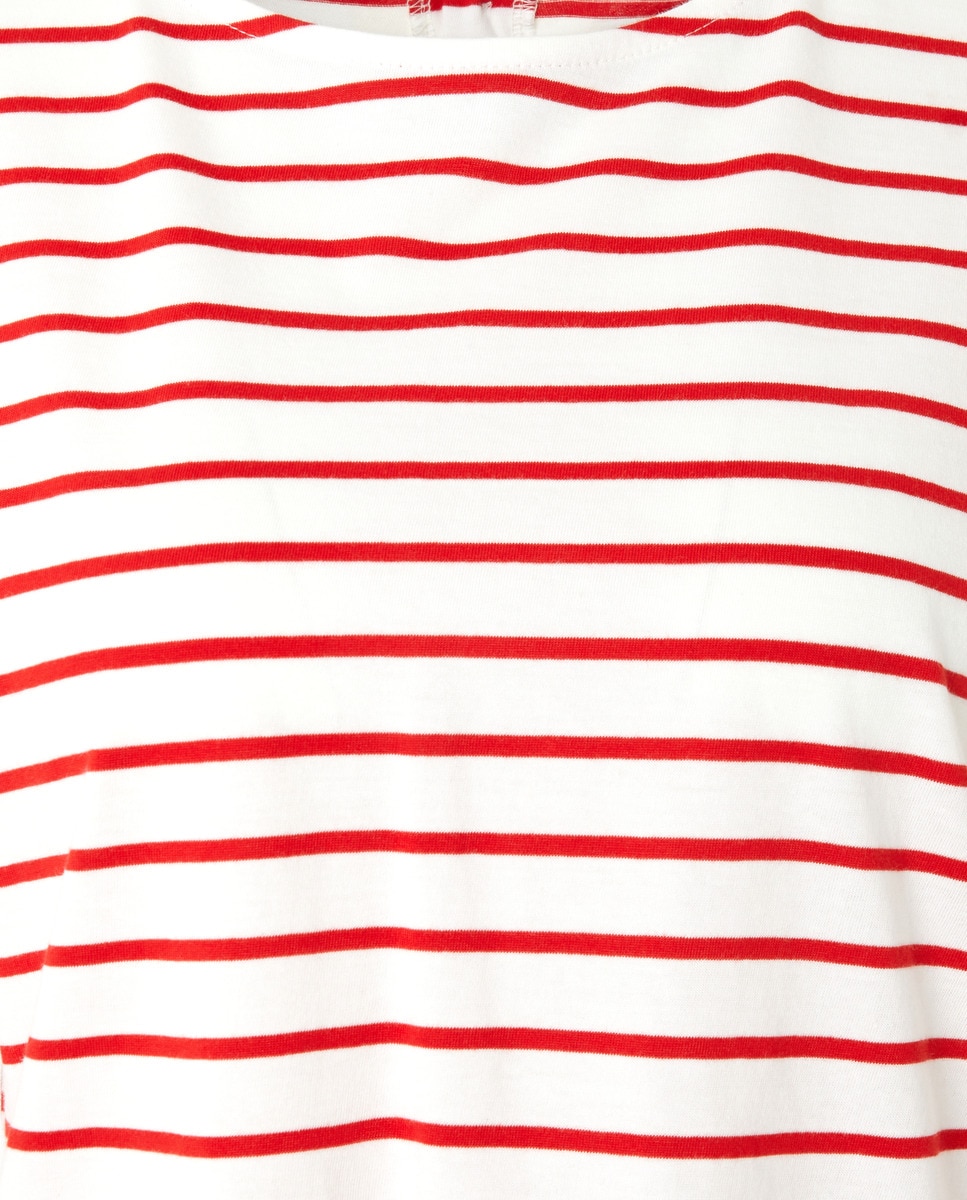 Camisola de Manga Comprida com Botões nas Costas Vermelho-5
