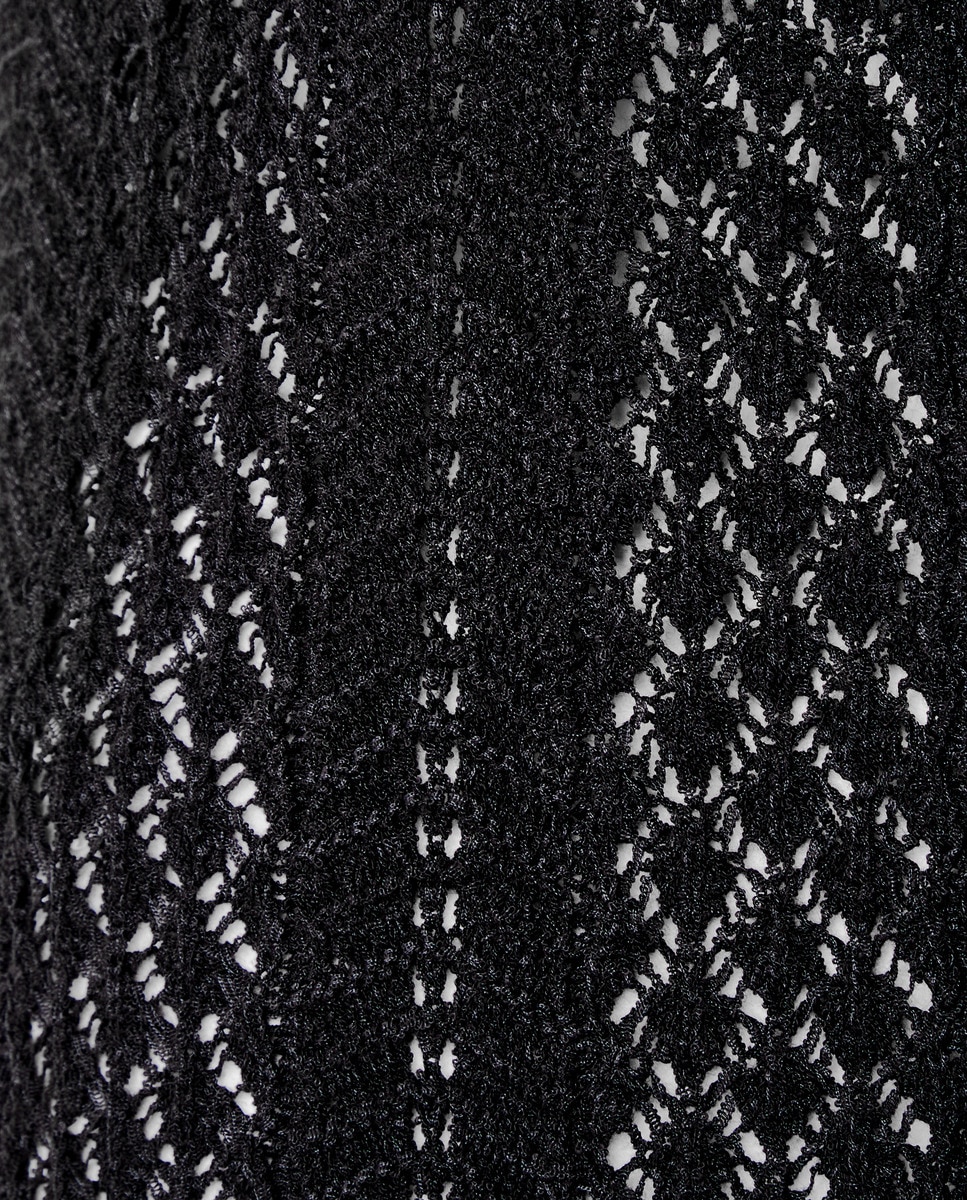 Colete Comprido com Fita Preto-5