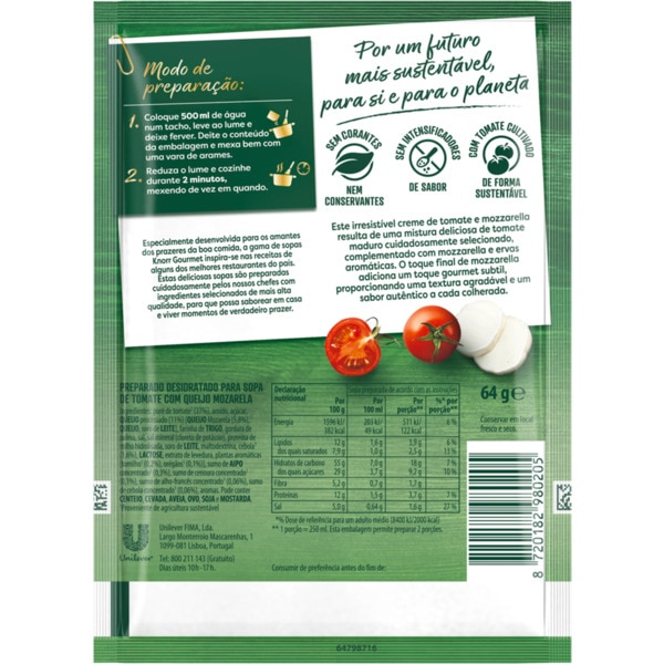 Sopa de Tomate Gourmet embalagem 64 g