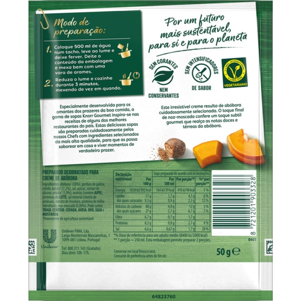 Sopa de Abóbora Gourmet embalagem 50 g