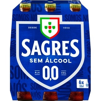 Cerveja sem Álcool 0,0% garrafa 33 cl - Sagres