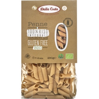 Massa Penne de Arroz integral Bio embalagem 250 g - Dalla Costa
