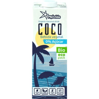 Bebida de Coco sem Açúcar Bio embalagem 1 L - Próvida
