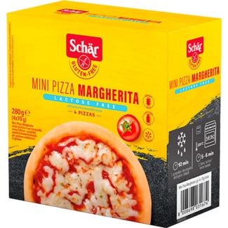 Mini Pizza Congeladas Margarita sem Glúten embalagem 280 g - Schar
