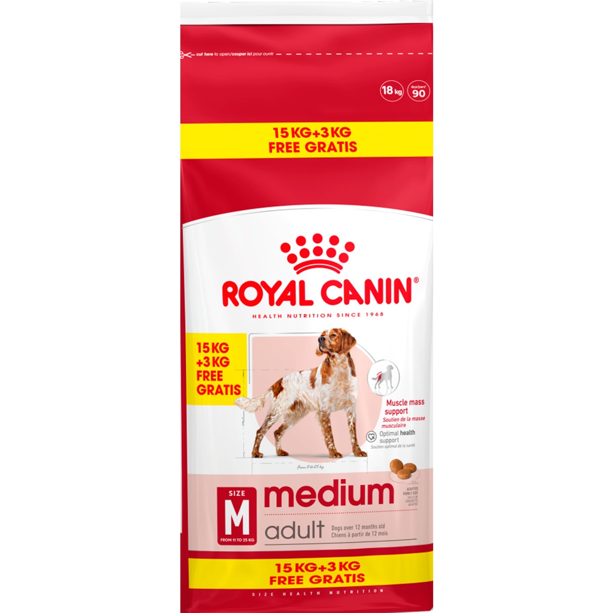 Alimento Seco para Cão Medium Adulto embalagem 18 kg