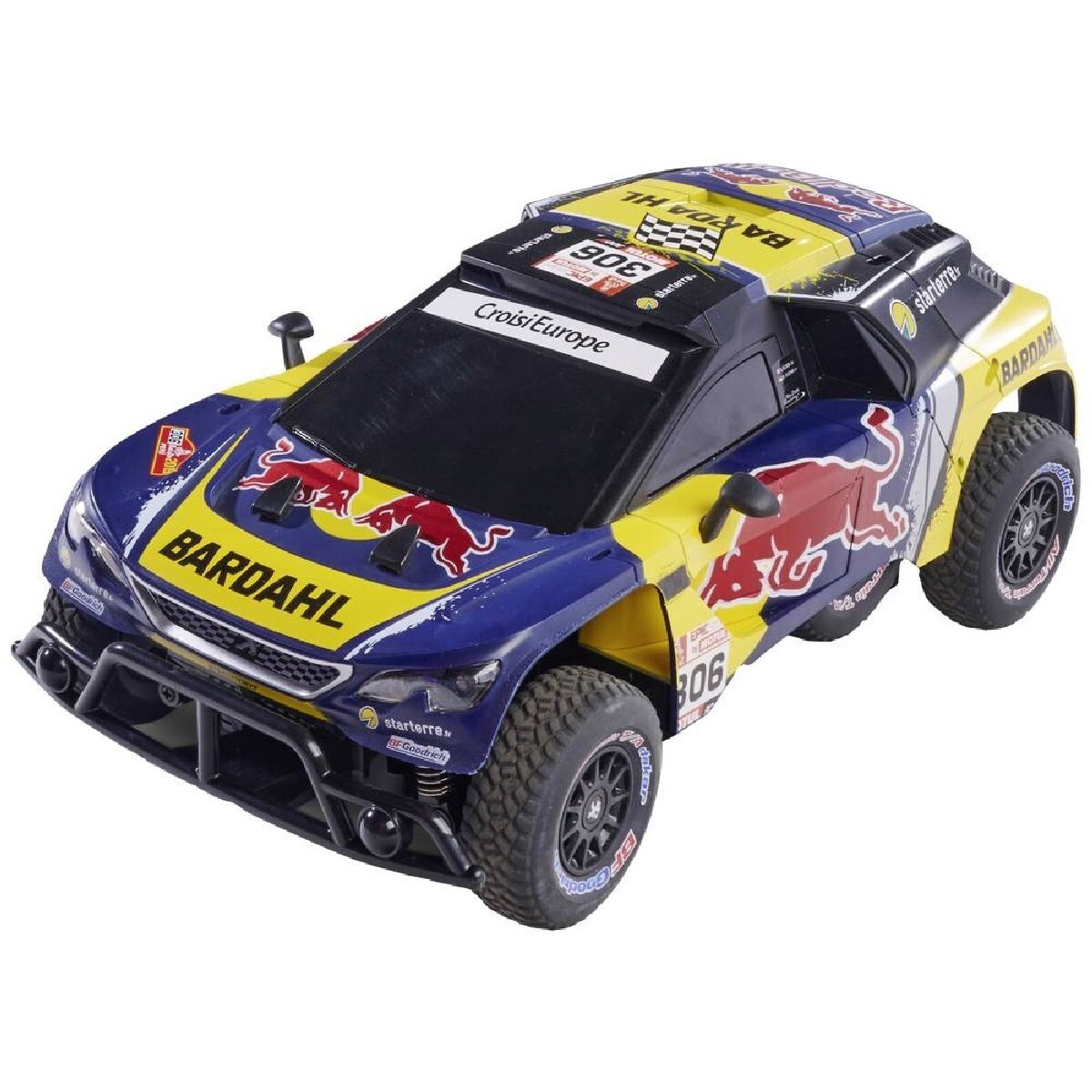 Carro telecomandado 1:16 Peugeot Rally 3008 DKR LOEB 19 RC Carson 3