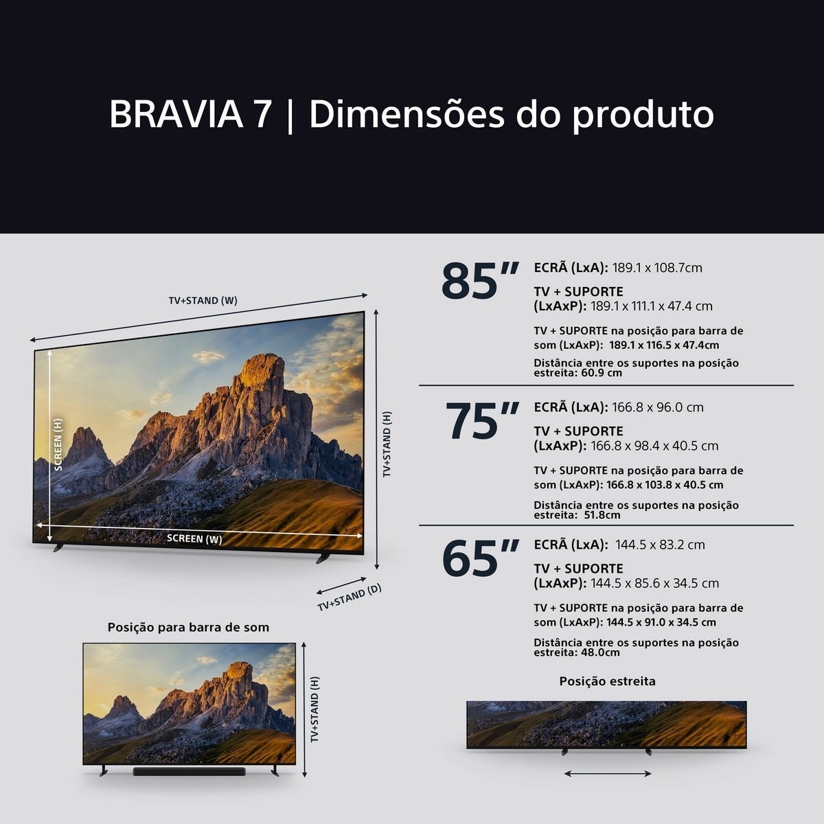 TV Sony BRAVIA Mini LED 75" (189cm) 7 75XR70 4K HDR Google Smart TV, Funções para PS5, IMAX Enhanced, Dolby Vision Atmos, Chromecast, AirPlay 14