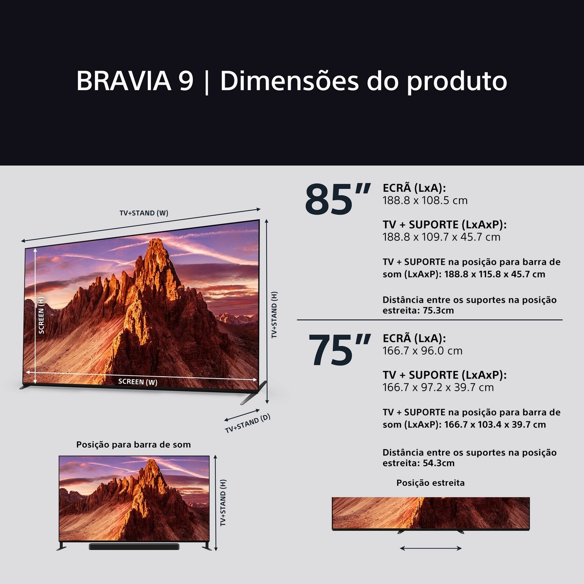 TV Sony Bravia 9 QLED 75" ( 189 cm) 75XR90 4K UHD Google TV 2024 14