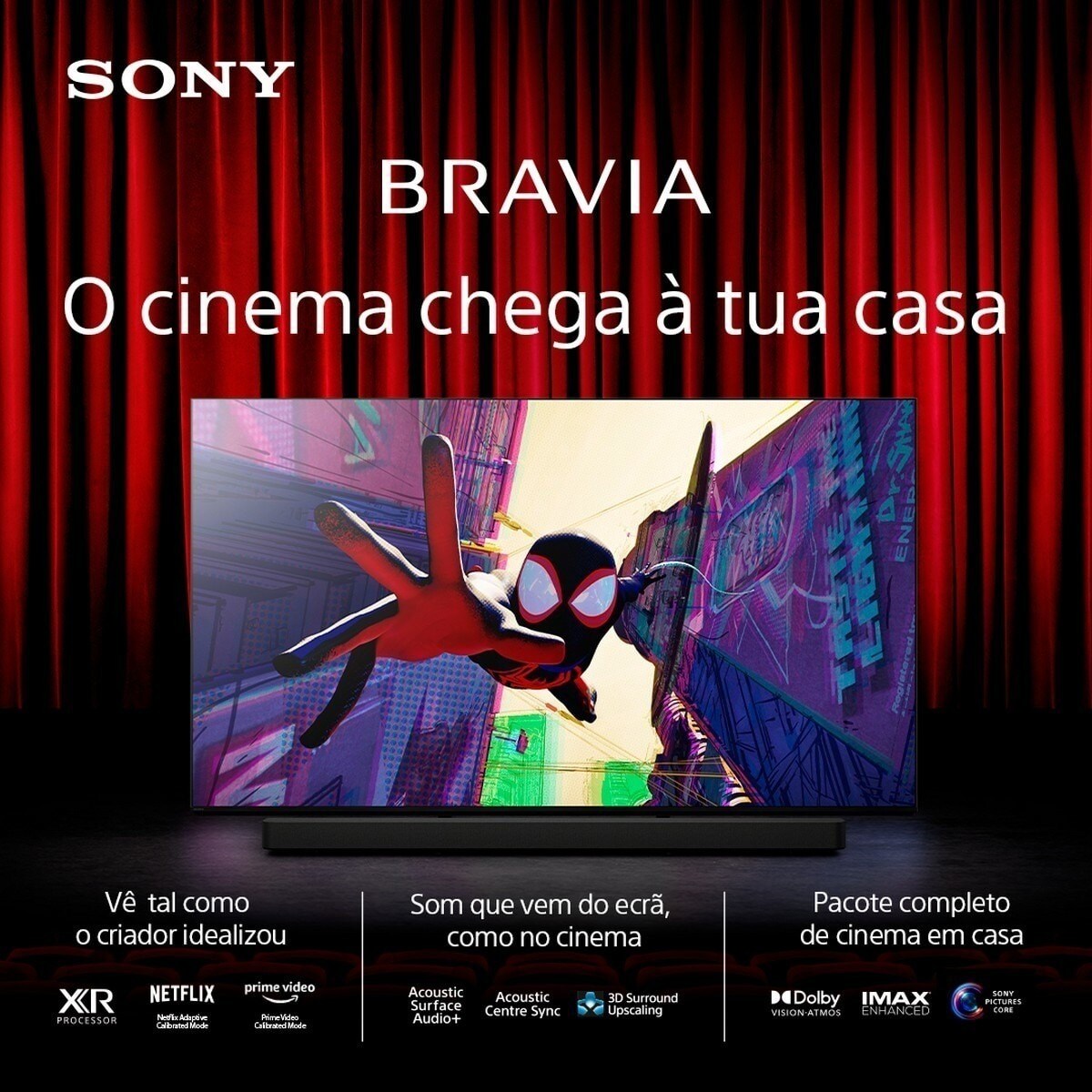 TV Sony Bravia Mini-LED XR Série XR90 (2024) 85" (216cm) 4K UHD Google TV 4