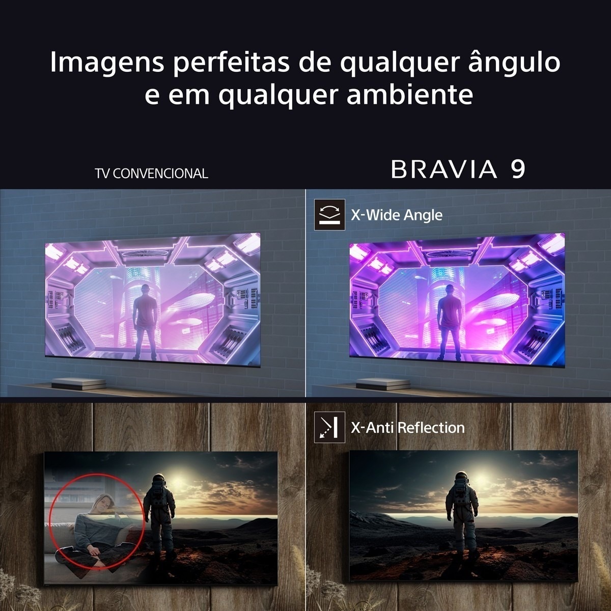 TV Sony Bravia Mini-LED XR Série XR90 (2024) 85" (216cm) 4K UHD Google TV 8