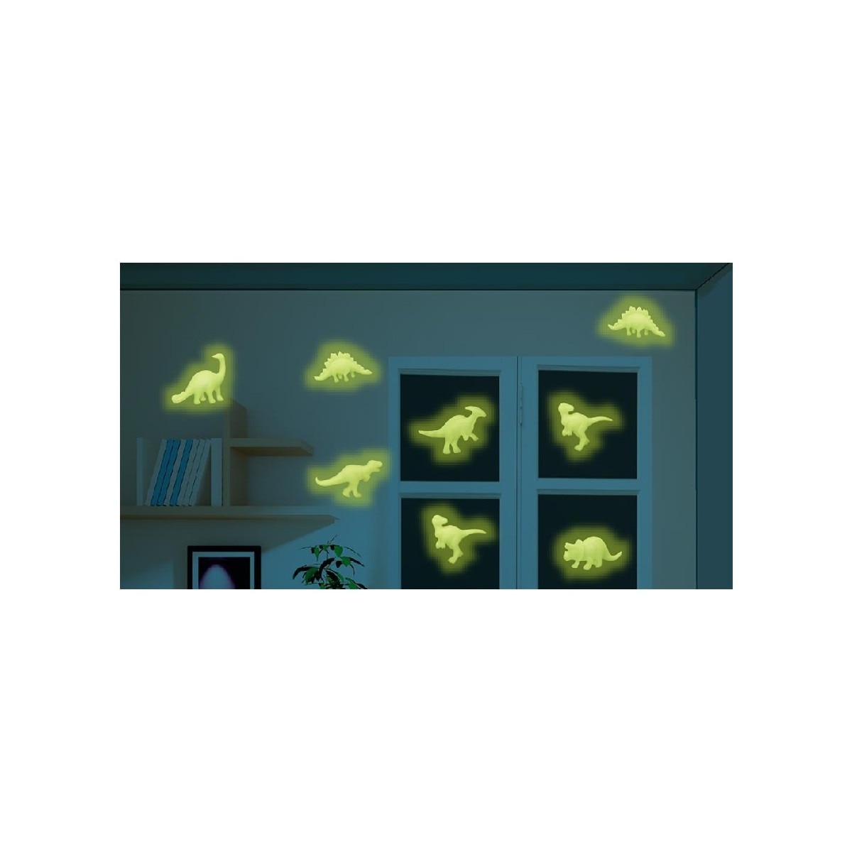 Conjunto de Dinossauros 3D que Brilham no Escuro Decoração 2