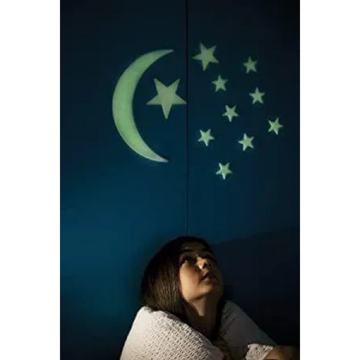 Conjunto de Lua e Estrelas que Brilham no Escuro Decoração 2